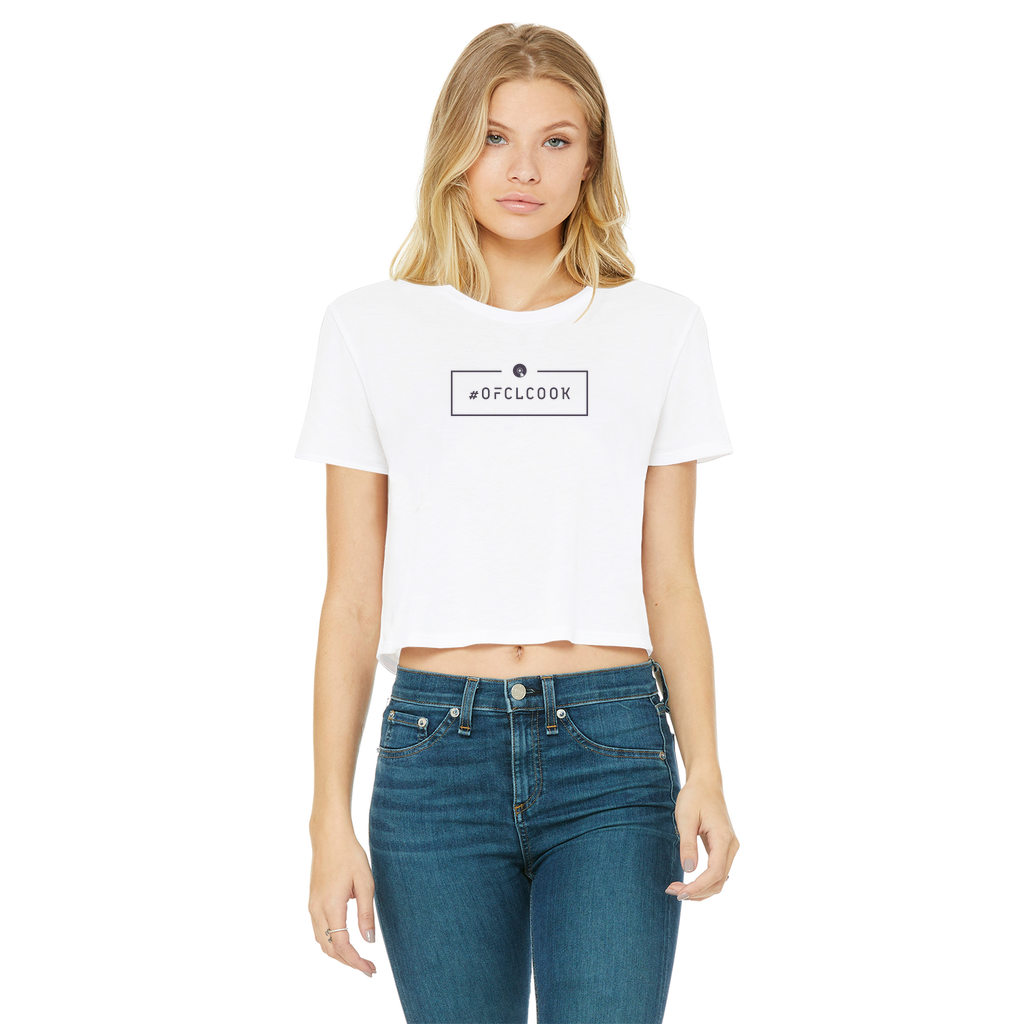 #OfclCook-S2 Classic Cropped Raw Edge T-Shirt