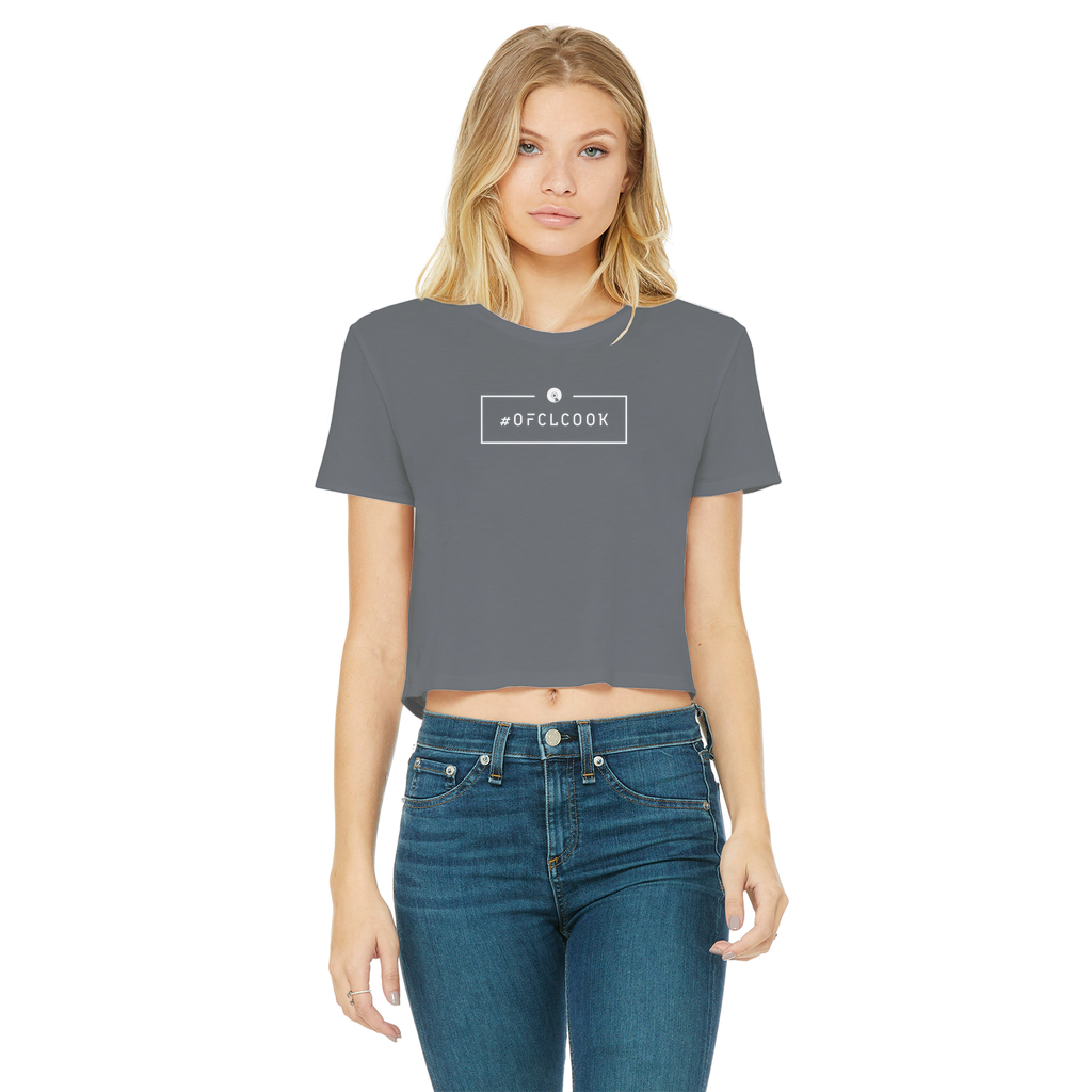 #OfclCook-S2 Classic Cropped Raw Edge T-Shirt